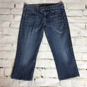 J Crew stretch denim matchstick crop jeans